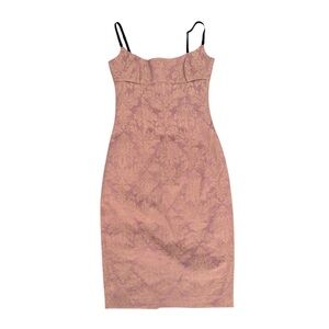 VTG Guess Bodycon Midi Dress Floral Pattern Sz 0 Sexy Bridal Statement USA Y2K